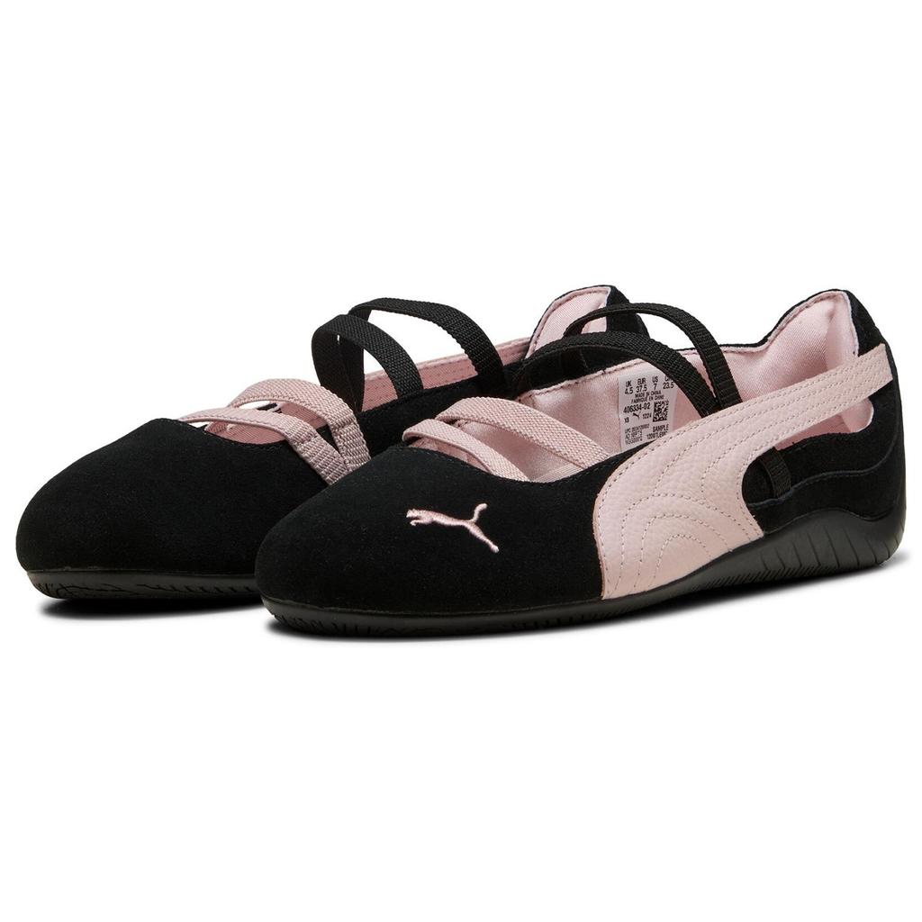 Puma Speedcat Ballet Thin Sole Training Ballet Shoes Comfortable Retro Versatile Durable Mary Jane Women Shoes Black Pink 406334-02