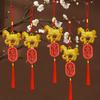 2026 Year of The Horse Pendant Chinese New Year Feng Shui Zodiac Horse Charm with Tassel for Spring Festival Car Rearview Mirror Home Decor