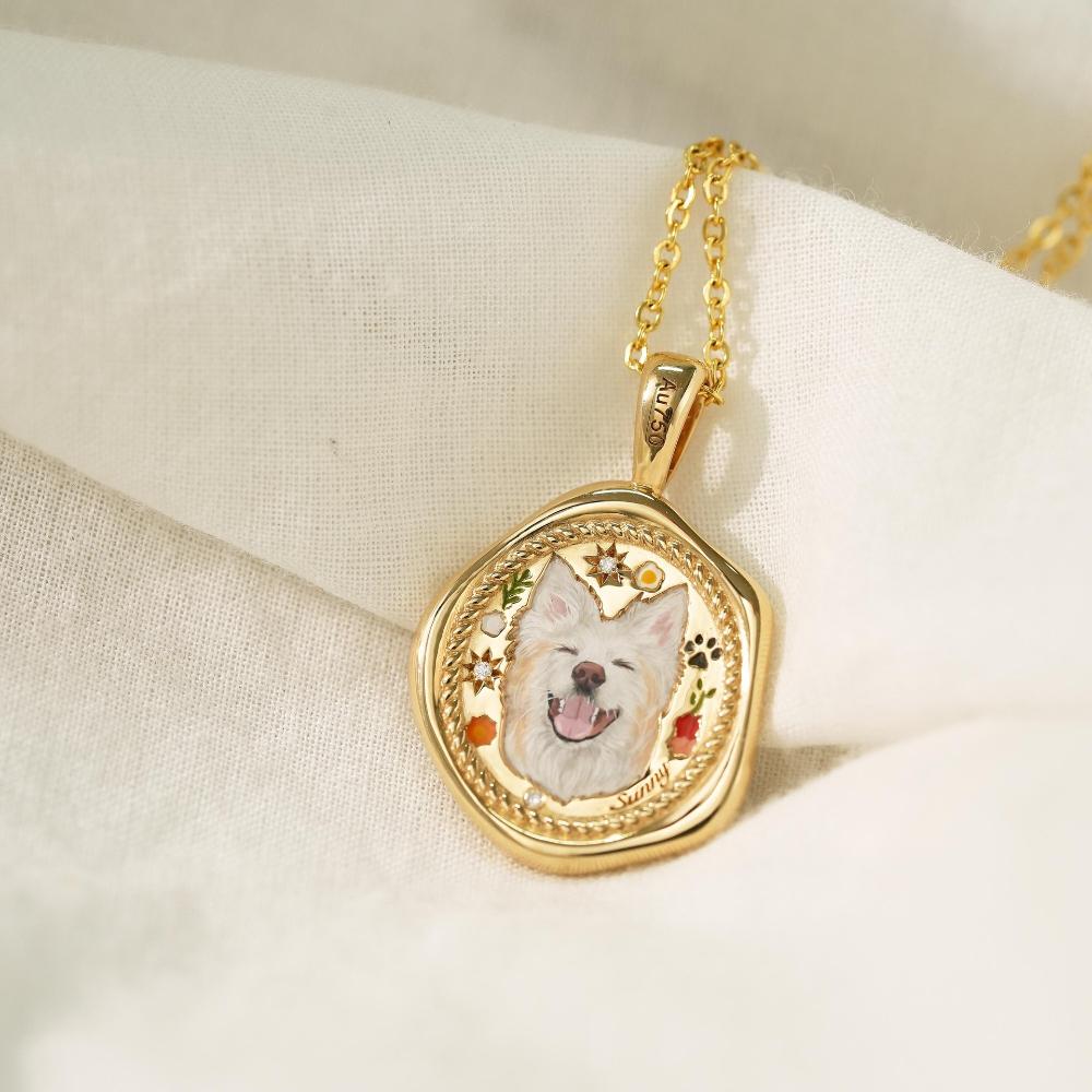 New Simple and Popular Cute Animal Series Cat and Dog DIY Pendant necklaces for women