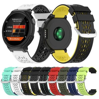 Dwukolorowy silikonowy pasek do zegarka dla Garmin Approach S2 / S4(Czarno żółty)