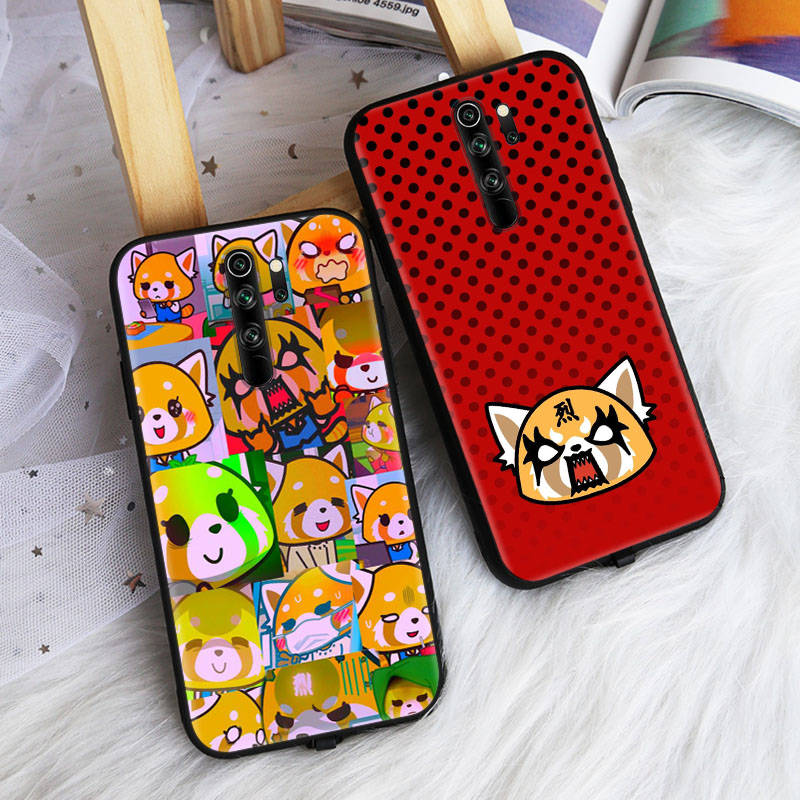 Black Case for Xiaomi Poco X6 X4 M5 M6 F5 F6 C65 C55 C50 C51 C40 Pro Redmi 14C A3X 13C 12C 11T 10A 9C Note 7 6 8A Plus L-25 Aggretsuko
