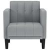 Armchair with Armrests Light Grey 53 Cm Fabric