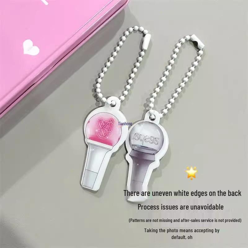 Mini Idol Support Lightstick Keychain Pendant for Backpacks and Schoolbags