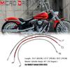 60/70/75cm Braided Brake Pipe Line Cable Oil Hose Tube For Harley Softail Slim Street Bob Low Rider S ST Deluxe 18-23 FLHC FLFB