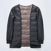 Men's Double-Sided Wool Cashmere Coat with Lapel, Detachable Down Jacket for Winter – Long Coat for Middle-Aged Dads