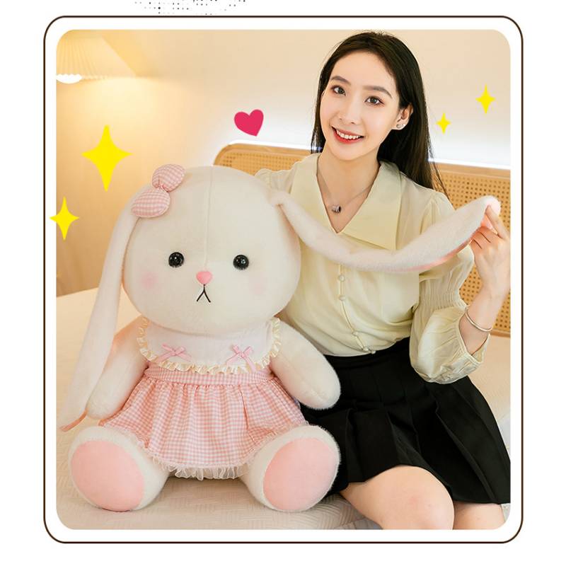 Dress Bunny Floral Plush Toys Stuffed Dolls Decoration Children Birthday Gifts