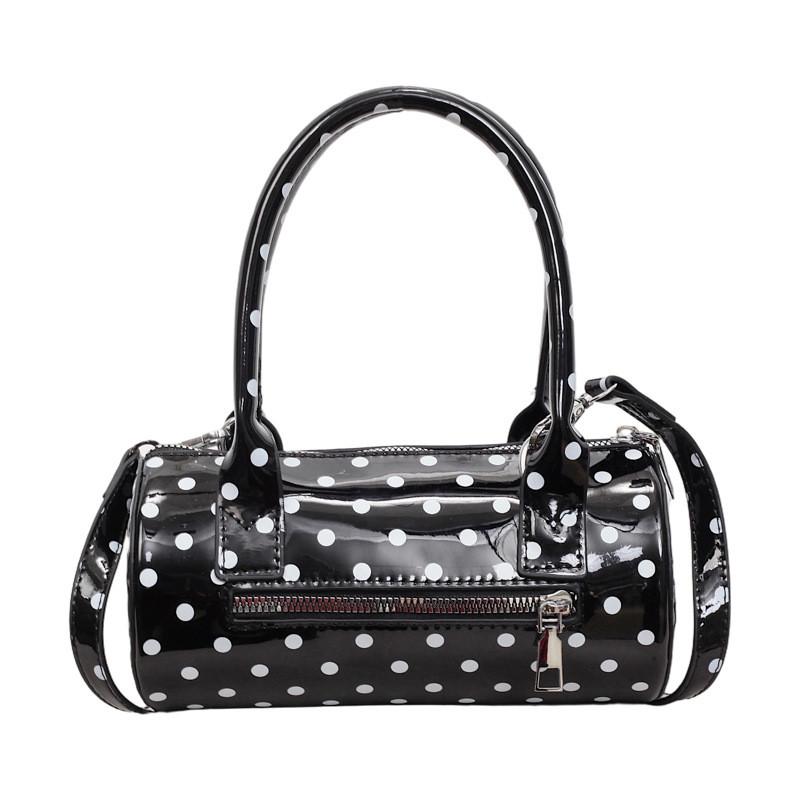 Pu Material Small Tote Bag For Women With Polka Dot Design For Daily Use