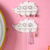 Cute Hedgehog Shape Sticky Hook Multifunctional Jewelry Hanger Wall Mounted Storage Key Necklace Storage Rack