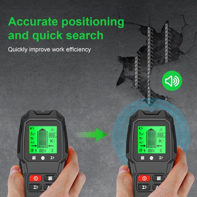 Stud Finder Wandscanner 7in1 Bolzendetektoren mit intelligentem Mikroprozessor-Chip Digitalanzeige Bolzen-Sensor-Finder
