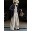 Johnature Japanese Relaxed Large-pocked Elastic Waist Trousers Structured  Pants Women Casual Pants For Autumn Winter