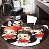 1pc Shohoku Basketball Team Anime Design Round Carpet - Office Chair Mat, Non-Slip Rug for Home Decor, Seasonal Gift, Suitable for Office, Living Room