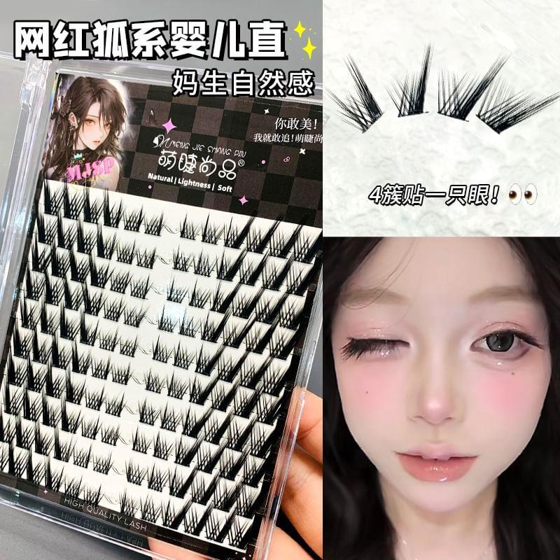 Nreain - Fox Eye Wispy Cluster False Eyelashes (Various Designs)