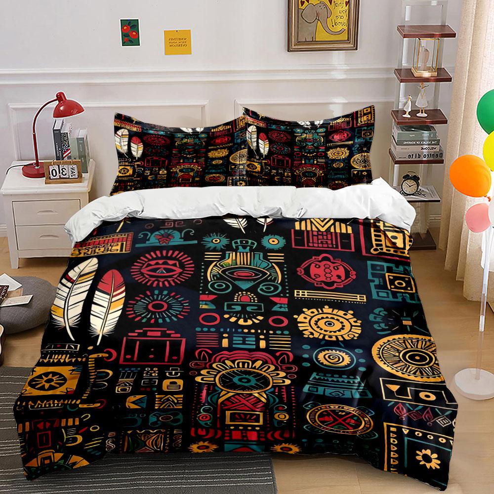

Geometric shapes and feathers. Bedding sets Duvet cover sets Duvet covers Pillowcases(1 * Duvet Cover 2 * Pillowcases, without duvet insert) 135x200cm