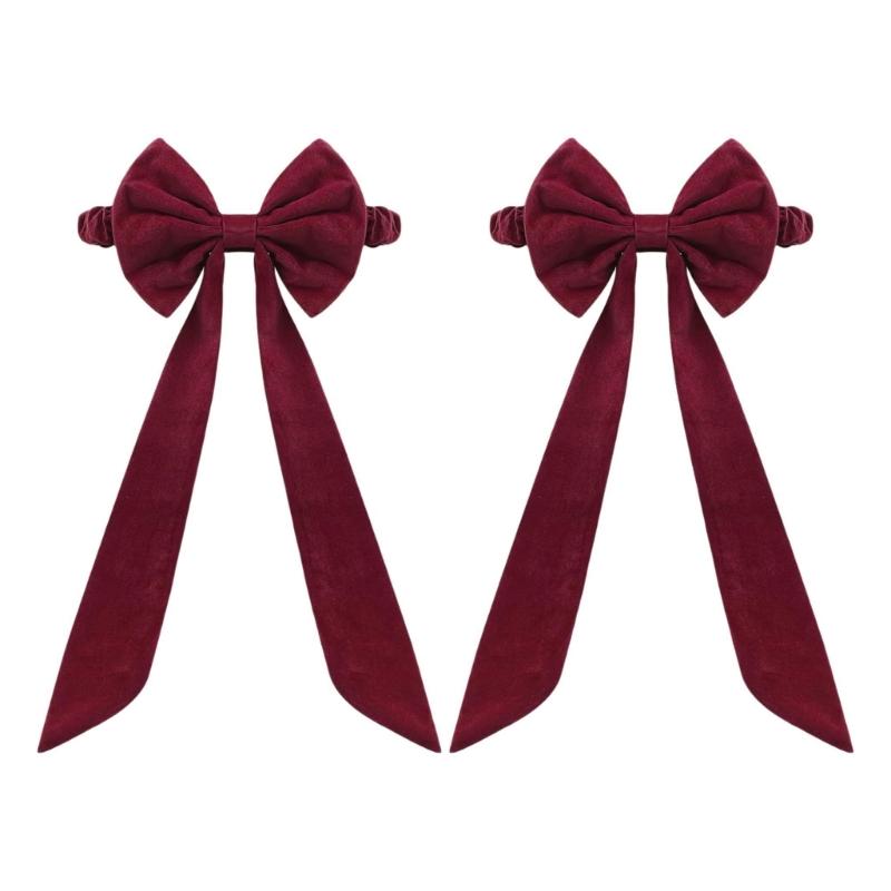 Weihnachts-Samt-Stuhl-Schleifen Krawatten Stuhllehnen-Bänder Schärpen Set für Hochzeiten und Veranstaltungen zur Verschönerung der Veranstaltungsorte