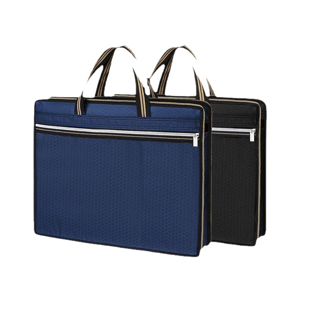 Oxford Cloth Laptop Bag - Large Capacity Handheld Briefcase with Zipper, Thickened for Training & Conferences
