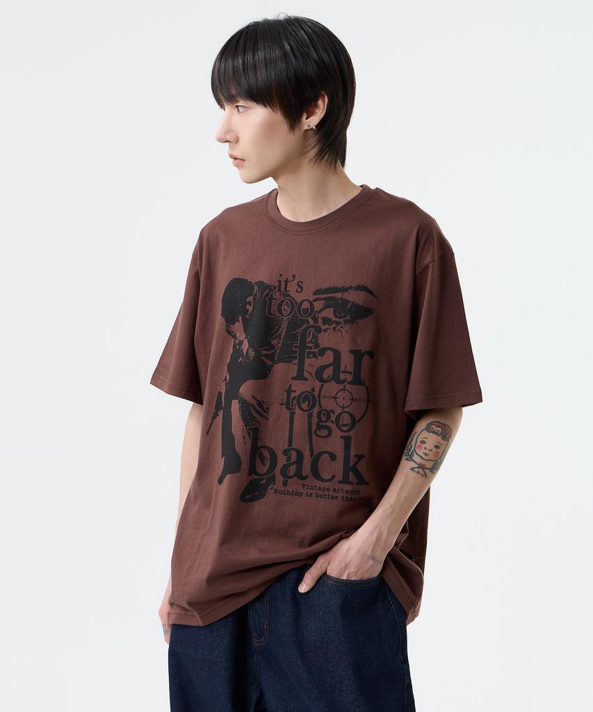 Nasttingijeubeleoldaenmi Vintage Artwork Tee_Brown