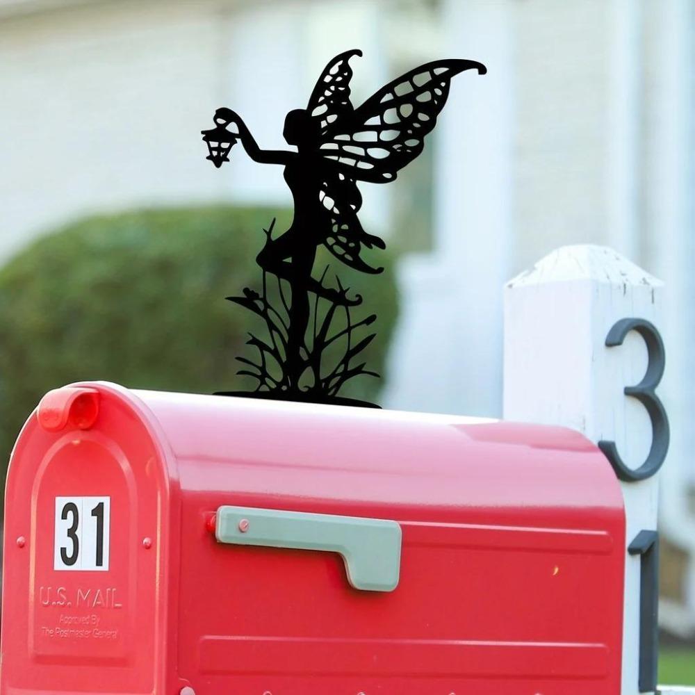 Metal Fairy Mailbox Topper Custom Garden Decorative Pediment Personalized Home