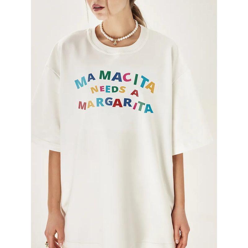 European and American New Fashion Casual Loose Print Letters T-shirt Top Loose Printed T-shirt Top