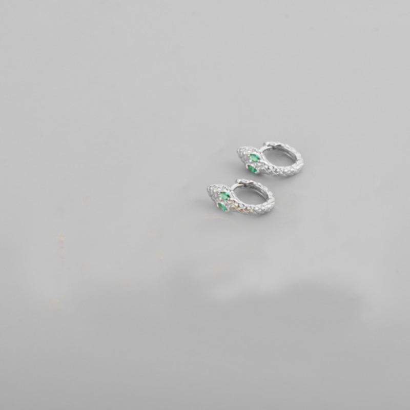 Fashion Snake-shaped Willow Leaf Chain Earrings - Unique and Versatile Ear Jewelry - Heart-shaped Round Beads Ear Decorations