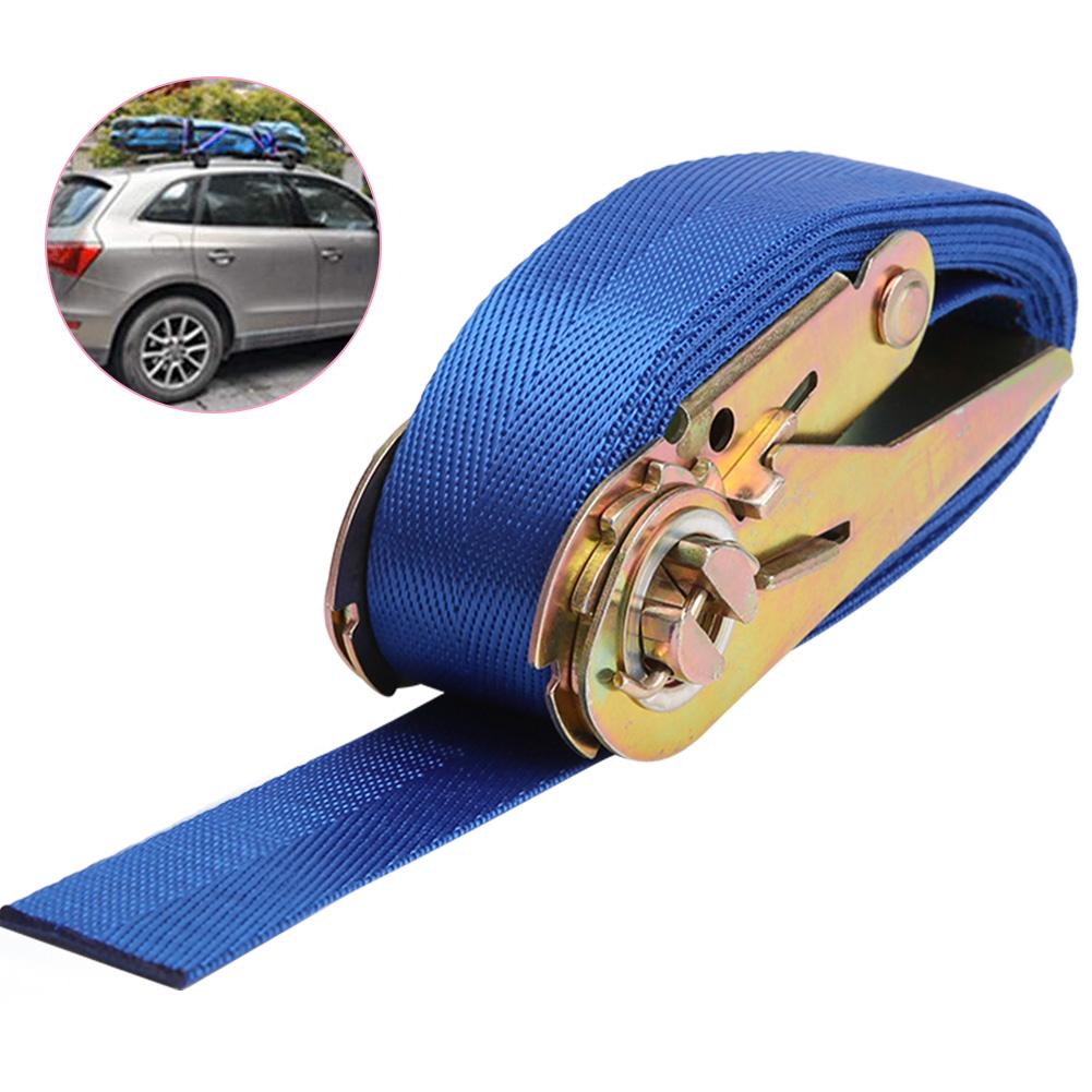 Heavy Duty TieDown Cargoes Strap Car Tension Motorcycle Bike Lashing Rope Ratchet Belt