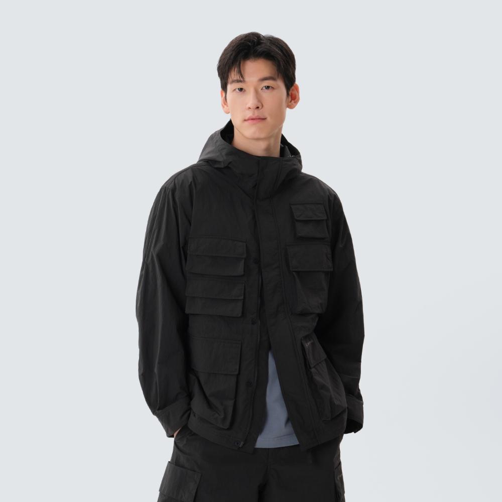 SNOWPEAK Papery Utility Windbreaker Dark Charcoal (S25ZMLWB54)