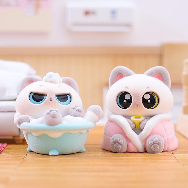 Chao Wan Super Stable Emotion Little Fairy Luo - Second Wave Flocked Blind Box Cute Desktop Decoration Ornament.