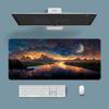 Extra Large Washable Mouse Pad - Aurora Landscape & Sunset Clouds Design, Thickened for Office and Gaming Desks