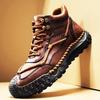 Autumn Winter Handmade Men Boots Shoes Comfortable Ankle Boots Casual Moccasins Tooling Leather Shoes