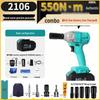High Torque Rechargeable Electric Impact Wrench 2106 with Lithium Battery for Auto Repair & Woodworking