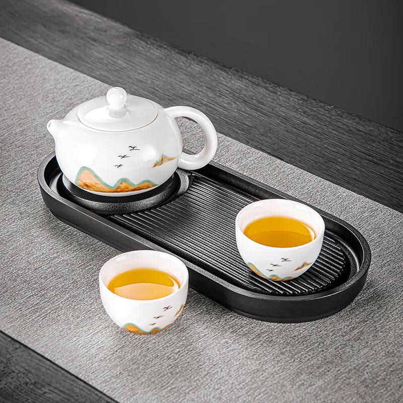 Laino Mutton Fat Jade Porcelain Xishi Tea Set