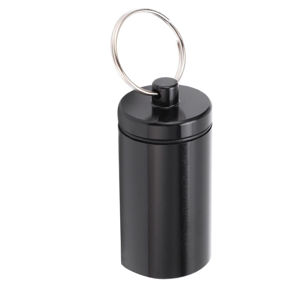 Aluminiumlegierung Medikamentenbehälter Schlüsselanhänger Pillendose für Outdoor-Camping-Wandern