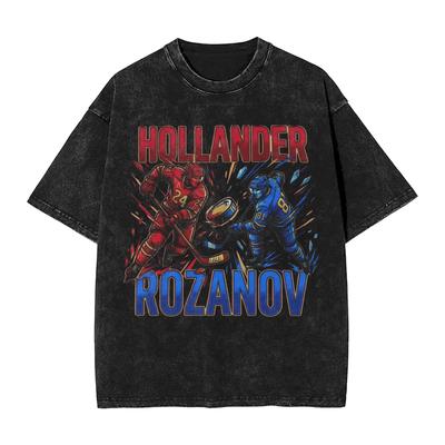 Heated Rivalry Hollander Rozanov Manga Graphic Print Tshirt Women Men Vintage Washed Oversized Top Cotton Solf Summer New Tees