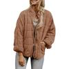 QICED Damen Vintage Casual Einfarbig Druck Herbst Winter Langarm Jacken & Mäntel