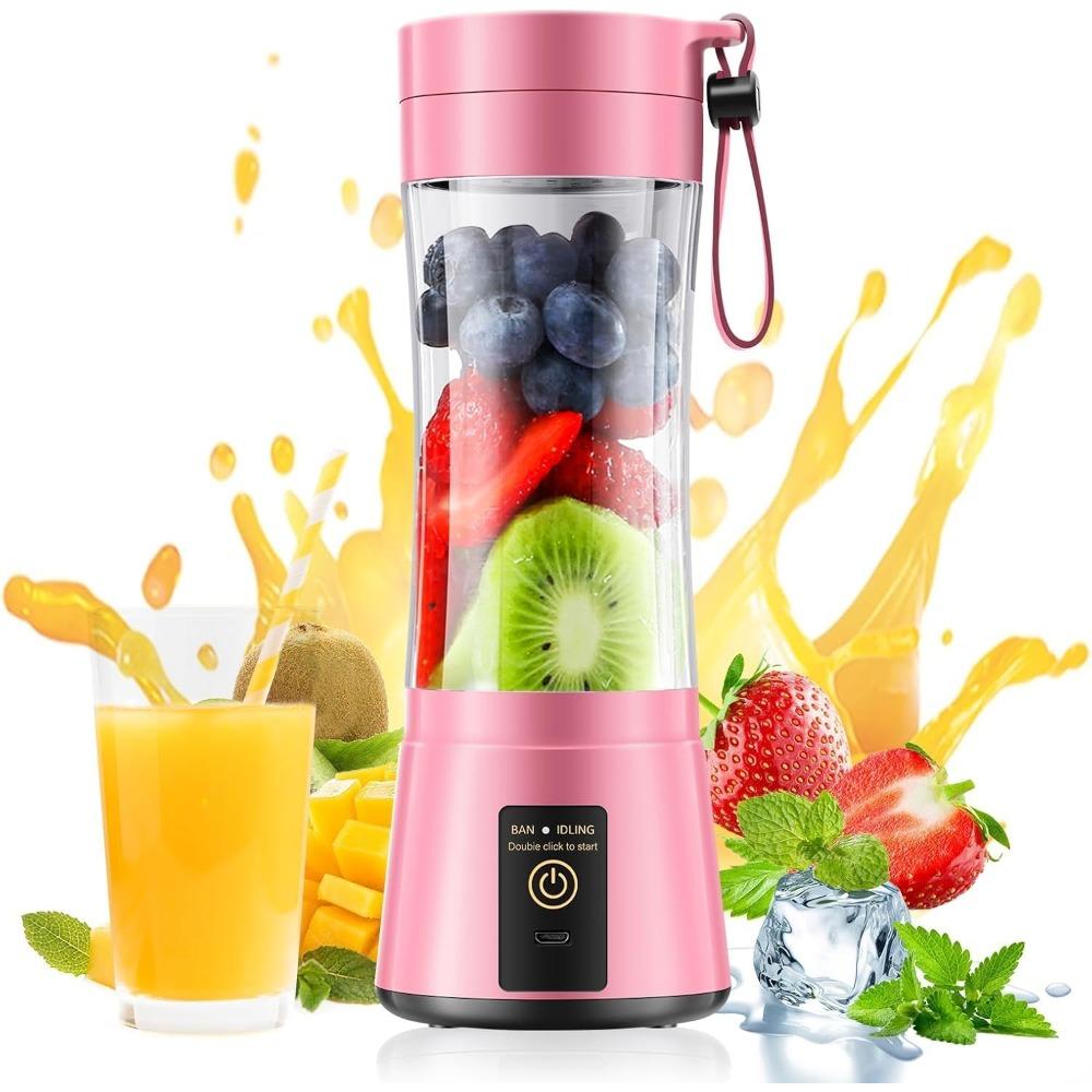 Cordless Portable Personal Size Blender - Mini Blender Make Smoothies and Shakes, 380Ml BPA Free Travel Cup, Powerful Blending Suit in Office/Home/Gym Pack of 1
