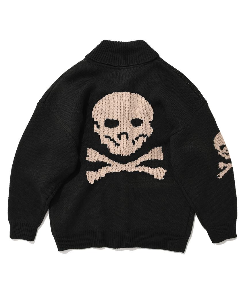 Seuweideu Schädel Cowichan Pullover [Schwarz]
