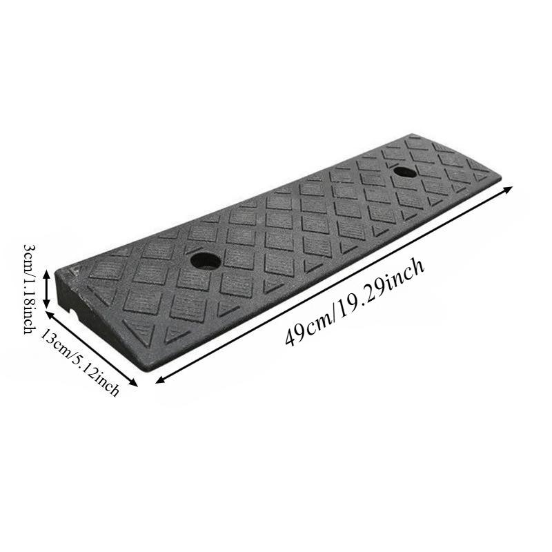3-10cm Portable Curb Ramp Heavy Duty Rubber Threshold Ramp Non-Slip Access for Car Motorcycle Scooter Wheelchair Pet