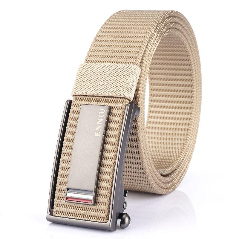 Fashion Men Tactical Belt Top Quality Comfortable Nylon Belts For Male Metal Automatic Buckle Canvas Waistband Training