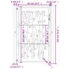 Garden Gate Anthracite 100 X 125 Cm Steel Bamboo Design