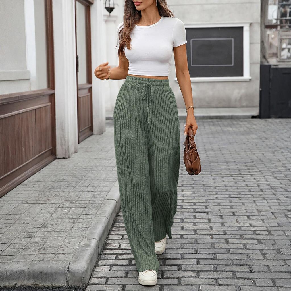 Women's Straight Pants Fashion Casual Pants Nine Point Harlan Pants
