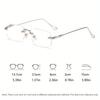 2 Pairs of Women's Ultra Light and Simple Frameless Metal Edge Reading Glasses Highly Visually Attractive
