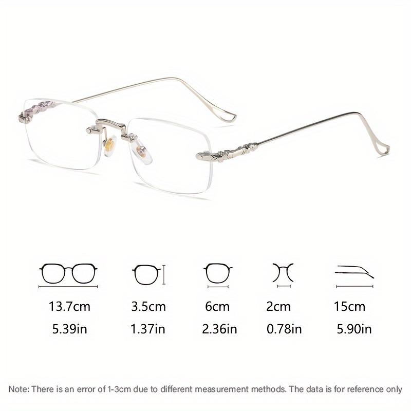 2 Pairs of Women's Ultra Light and Simple Frameless Metal Edge Reading Glasses Highly Visually Attractive