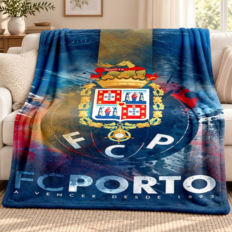 FC Porto Decke Flanelldecke Weiche Gemütliche Plüschdecke für Sofa Bett Leichte Heimdekoration Outdoor Camping