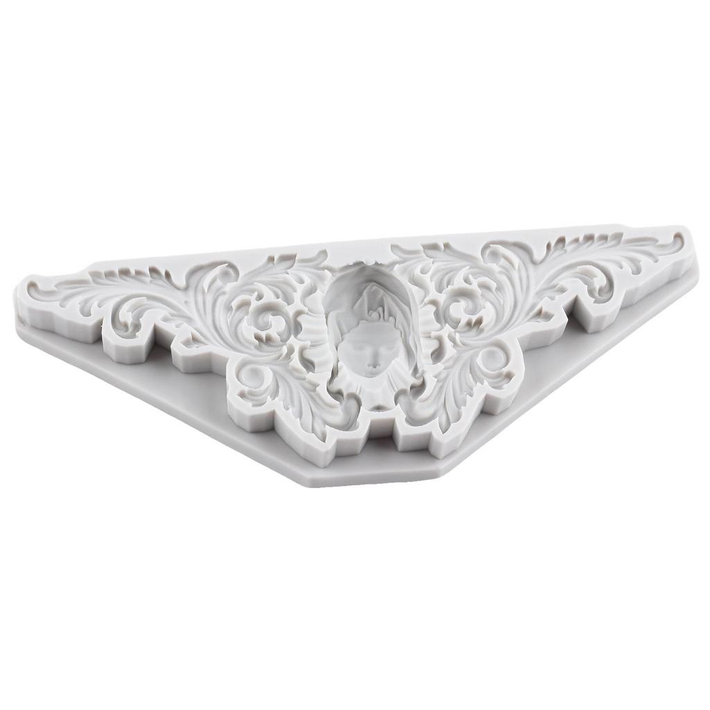 Baroque Relief Flower Lace Silicone Molds Baroque Avatar Head Fondant Mold Cake Decorating Tools Cupcake Topper Candy Chocolate Gumpaste Mold