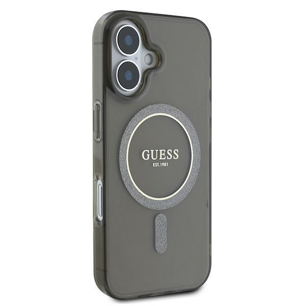 Guess Guhmp16Mhfgerek Iphone 16 Plus     6.7 Czarny/Black Hardcase Iml Glitter Circle Magsafe