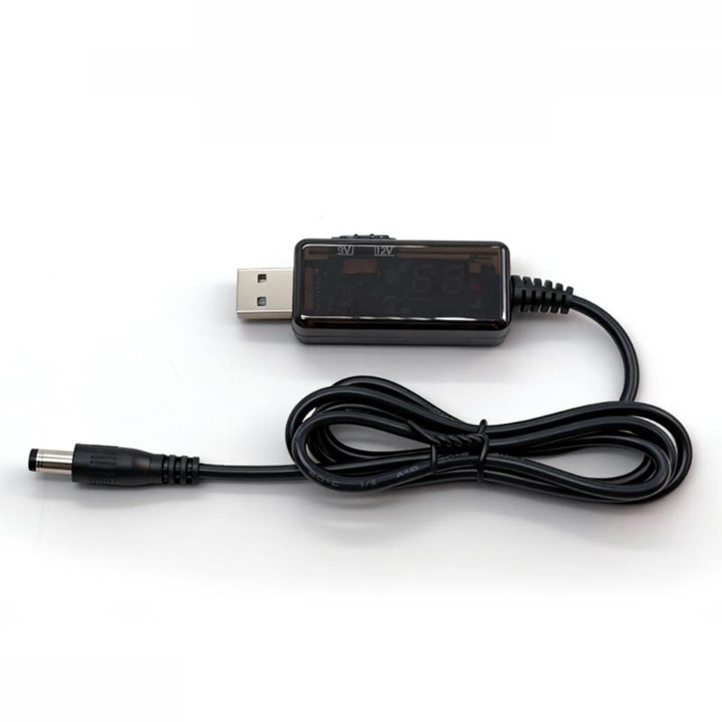 Universal USB to DC5.5mm Boostering Cable with 13 Adapters for Multiple Device Connection in Home Office and Travel