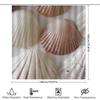 Seashell Pattern Shower Curtain Soft Fabric For Bathroom Decorations