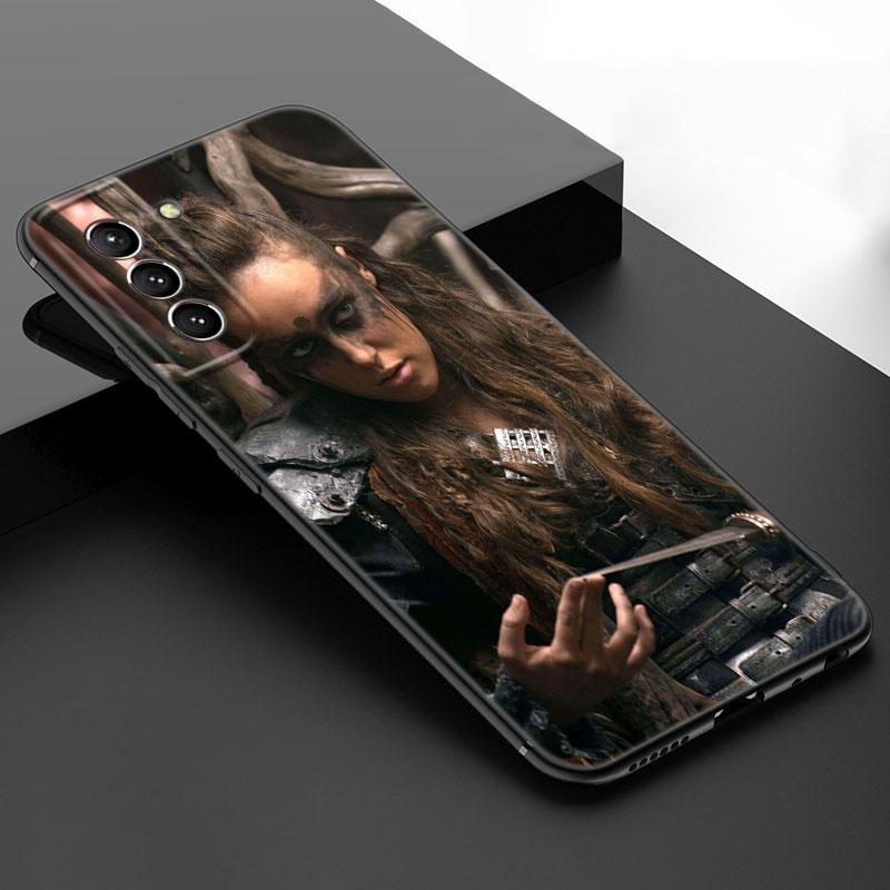 Heda Lexa The 100 Black Silicone Phone Case For Samsung Galaxy S23 S21 S20 FE S24 S22 Ultra S10E S10 S9 S8 Plus