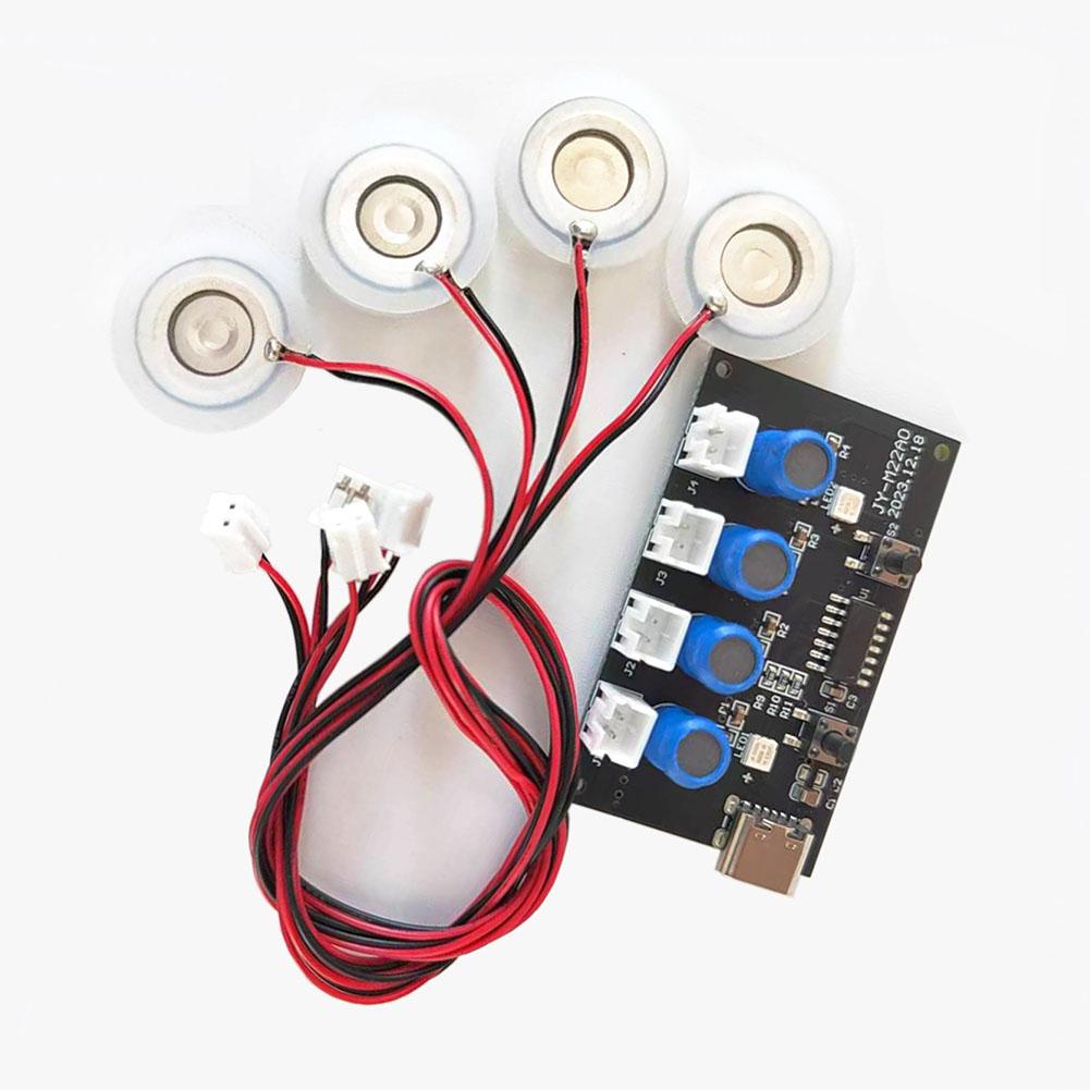 1pcs Four Spray Humidifier Module DC 5V Humidifier Control Board Four Way Spray Atomization Drive Board For Plant Moisturizing