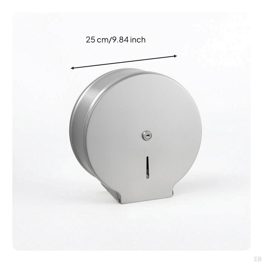 Toilet Paper Dispenser Stainless Steel WallMounted Lockable Roll Holder for