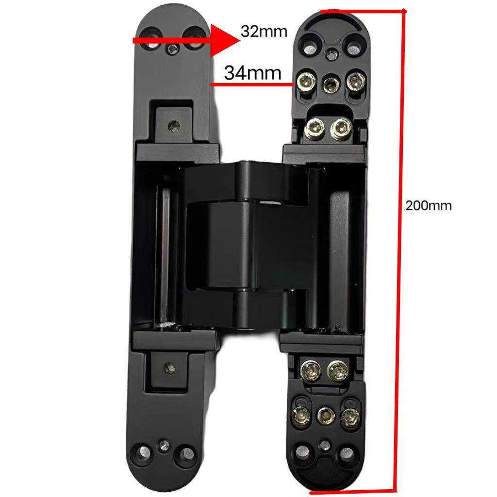 Three-Dimensional Adjustable Concealed Door Hinge for Hidden and Folding Doors